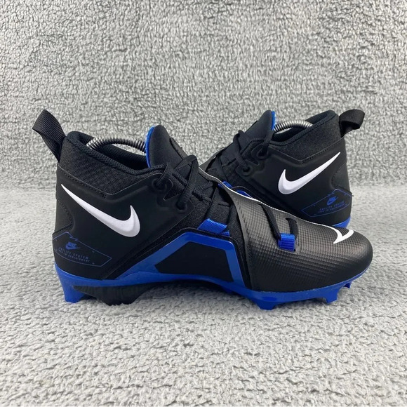 New nike alpha Menace Pro 3 Black Blue Football‎ Cleats  Mens 9 Lace Up Shoes